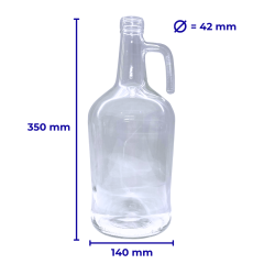 Sarkap 3000 ml Kapaklı Cam Galon Zeytinyağı Şişesi Yağdanlık Akıtmasız Kapak