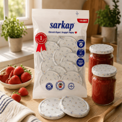 Hijyenik Paketli 10 Adet Kavanoz Kapağı Çiçek Desenler 82 mm MiniFlowers