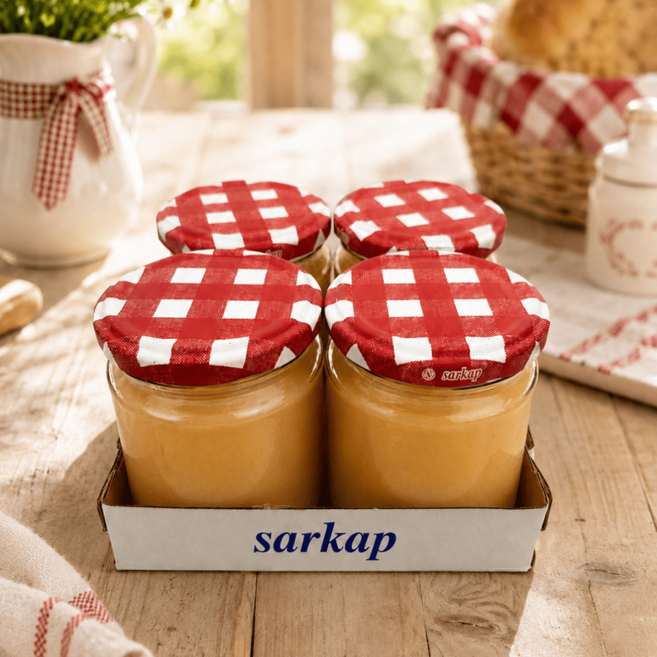 Sarkap Home 4'lü 210 cc Kavanoz Seti PembeEkoseVintage
