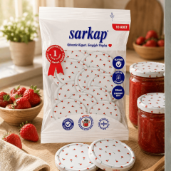 Hijyenik Paketli 10 Adet Kavanoz Kapağı Çiçek Desenler 82 mm KalpÇiçekler