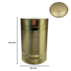 Sarkap 153x242 Pigment Laklı Kapaklı Konserve Kutusu Easy Open - Gold