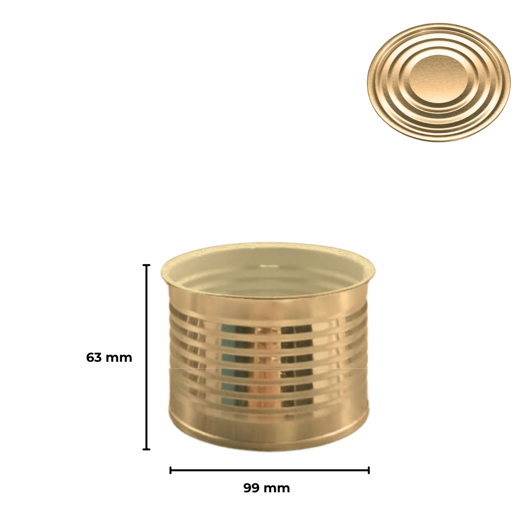 Sarkap 99x63 Als Laklı Kapaklı Konserve Kutusu Boğumlu  Kapak - Kordonlu  Gold
