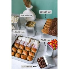 Sarkap 100x130x60 mm Metal Dikdörtgen Kutu Gold