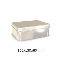 Sarkap 100x130x60 mm Metal Dikdörtgen Kutu Silver