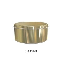 Sarkap 133x60 mm Metal Yuvarlak Kutu Gold