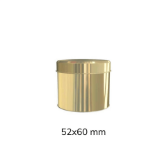 Sarkap 52x60 mm Metal Yuvarlak Kutu Gold