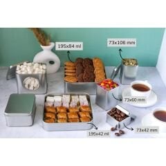 Sarkap 73x106 mm Metal Kare Kutu Gold