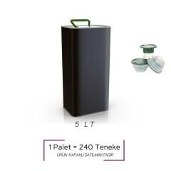 Sarkap 5 L (5000 ml) 240 Adet Paletli Kapaklı Kulplu Zeytinyağı Tenekesi Mat Siyah