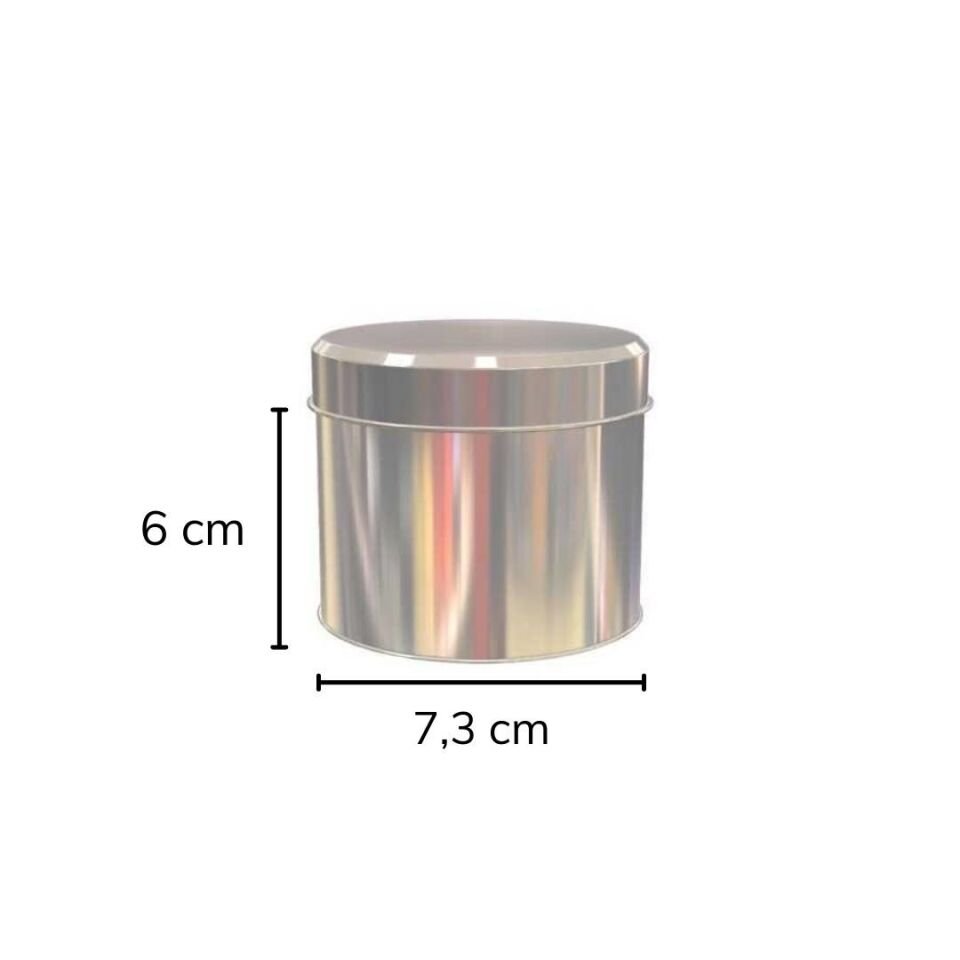 Sarkap 80'li 73x60 mm Metal Yuvarlak 25-50 Gr Çay Kutusu