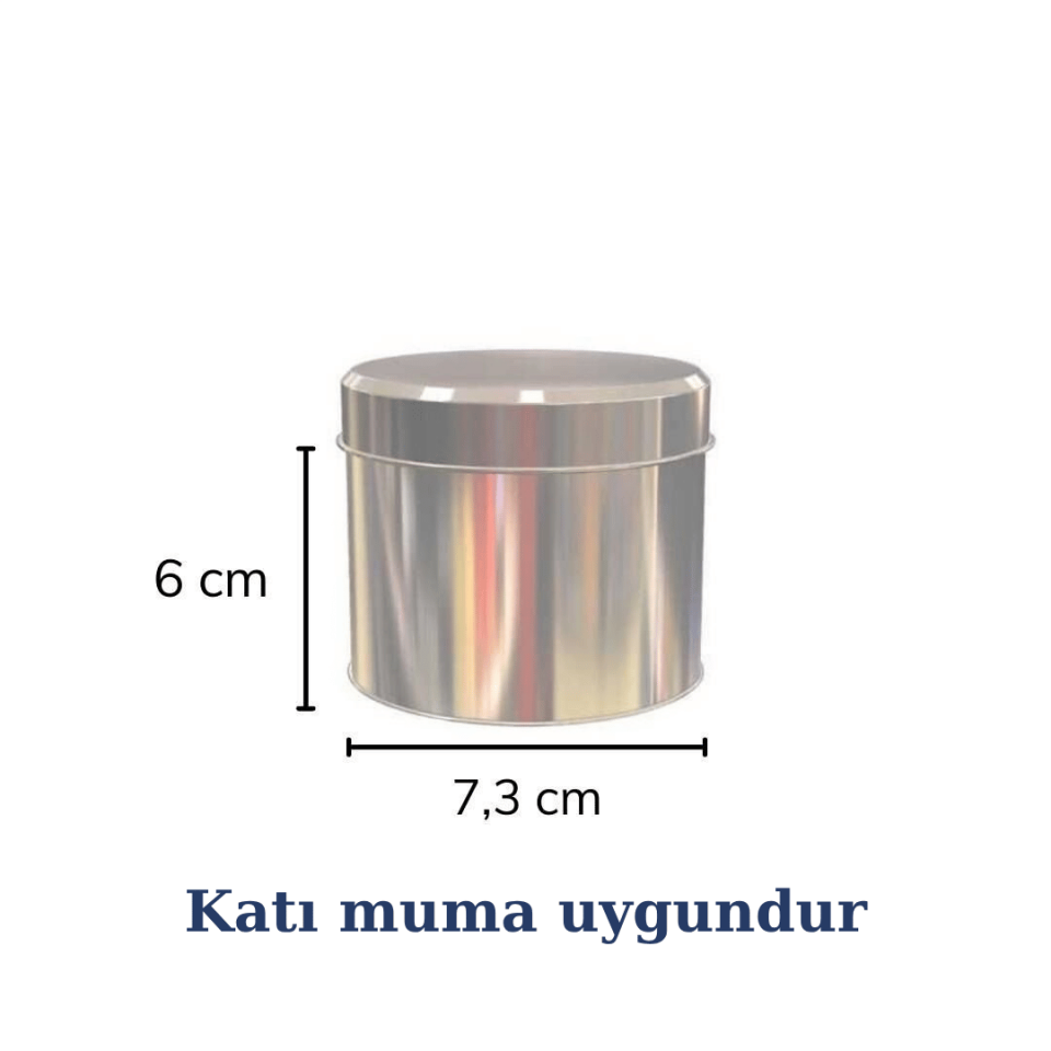 Sarkap 80'li 73x60 mm Metal Yuvarlak 25-50 Gr Çay Kutusu Silver