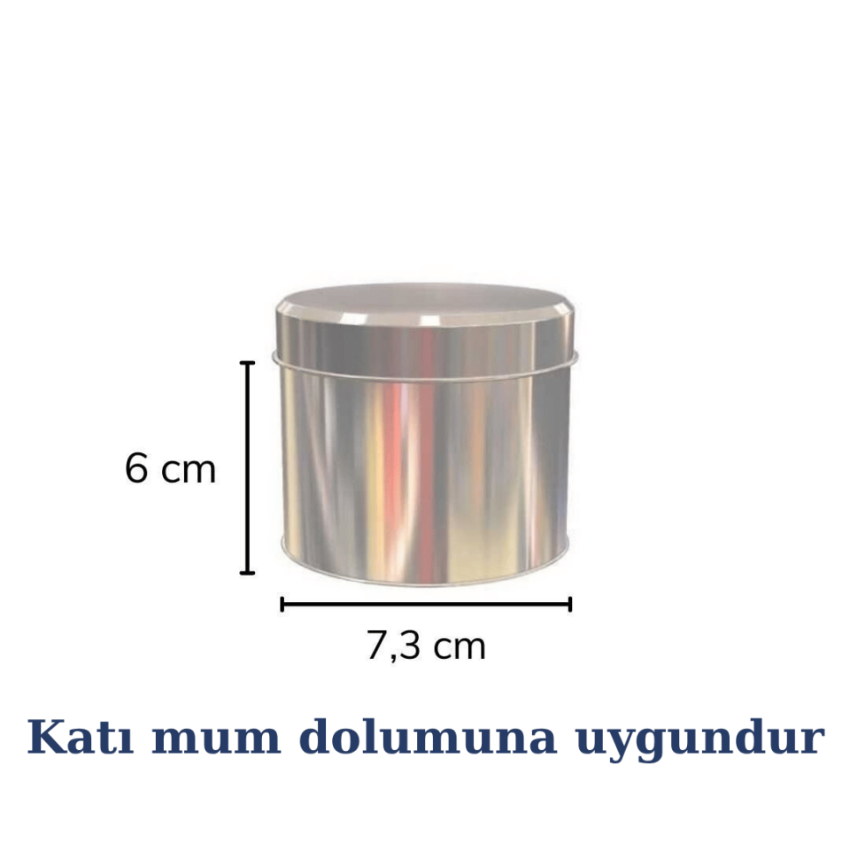 Sarkap 80'li 73x60 mm Metal Yuvarlak 25-50 Gr Çay Kutusu Silver