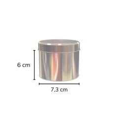 Sarkap 80'li 73x60 mm Metal Yuvarlak Kutu Silver