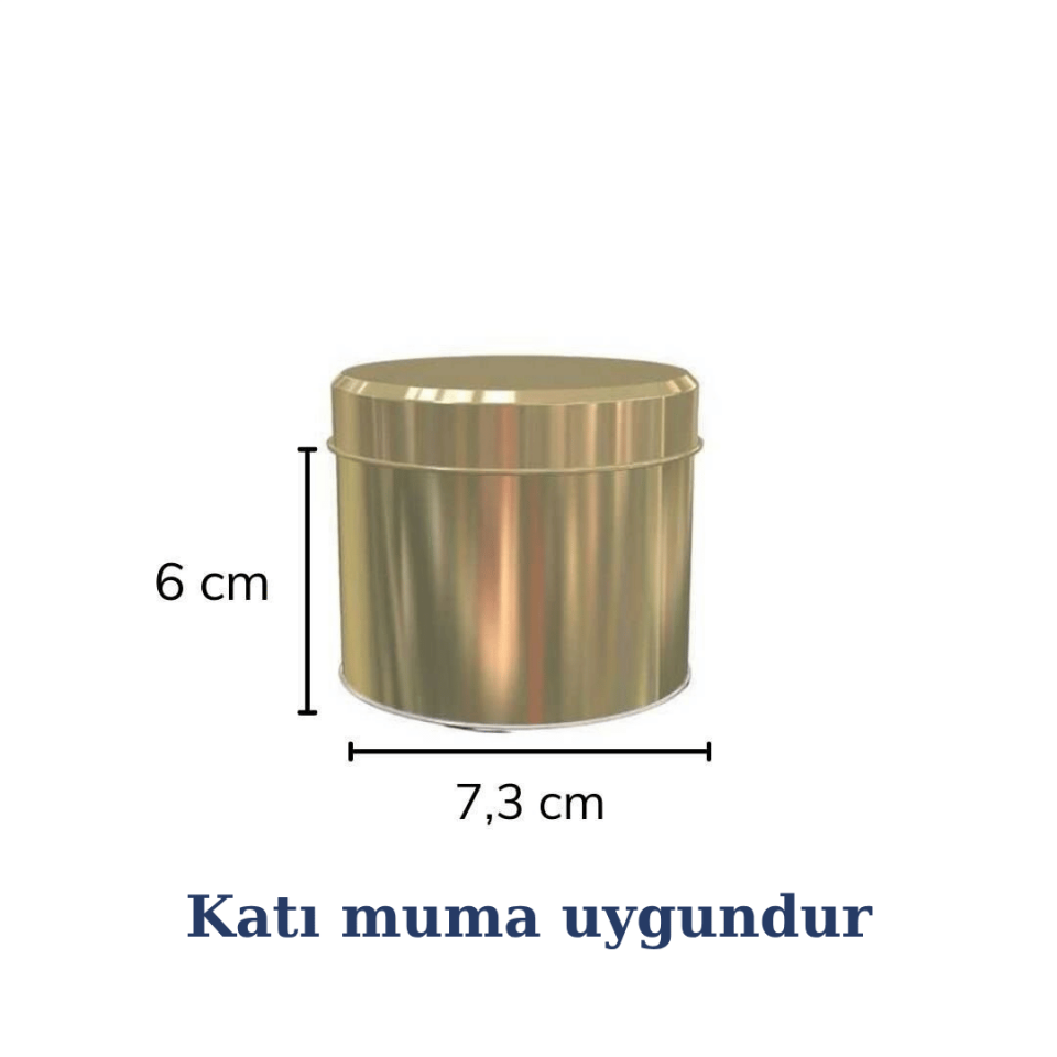 Sarkap 80'li 73x60 mm Metal Yuvarlak 25-50 Gr Çay Kutusu Gold