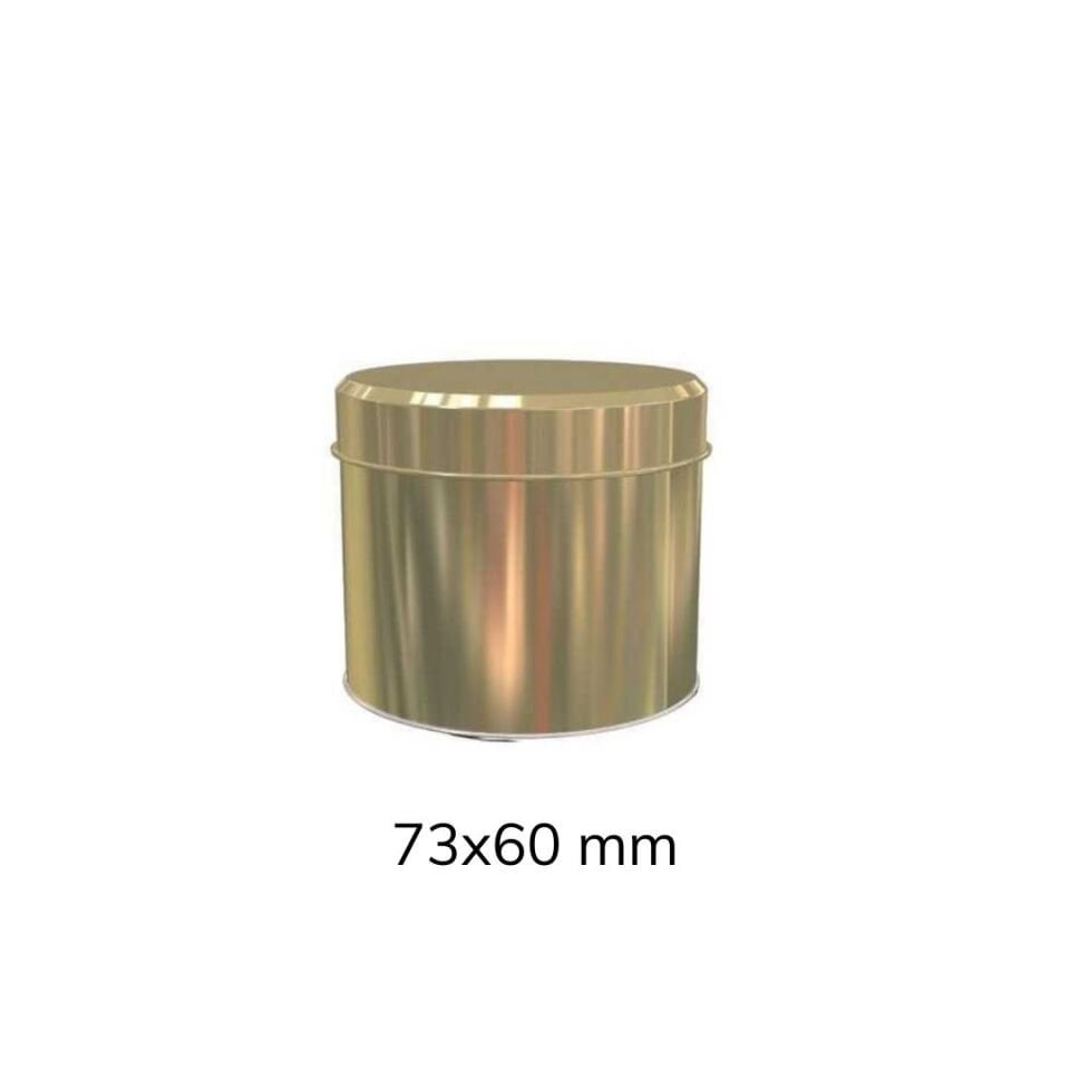 Sarkap 80'li 73x60 mm Metal Yuvarlak Kutu Gold