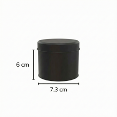 Sarkap 80'li 73x60 mm Metal Yuvarlak Kutu Mat Siyah