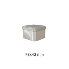 Sarkap 96'lı 73x42 mm Metal Kare Kutu Silver
