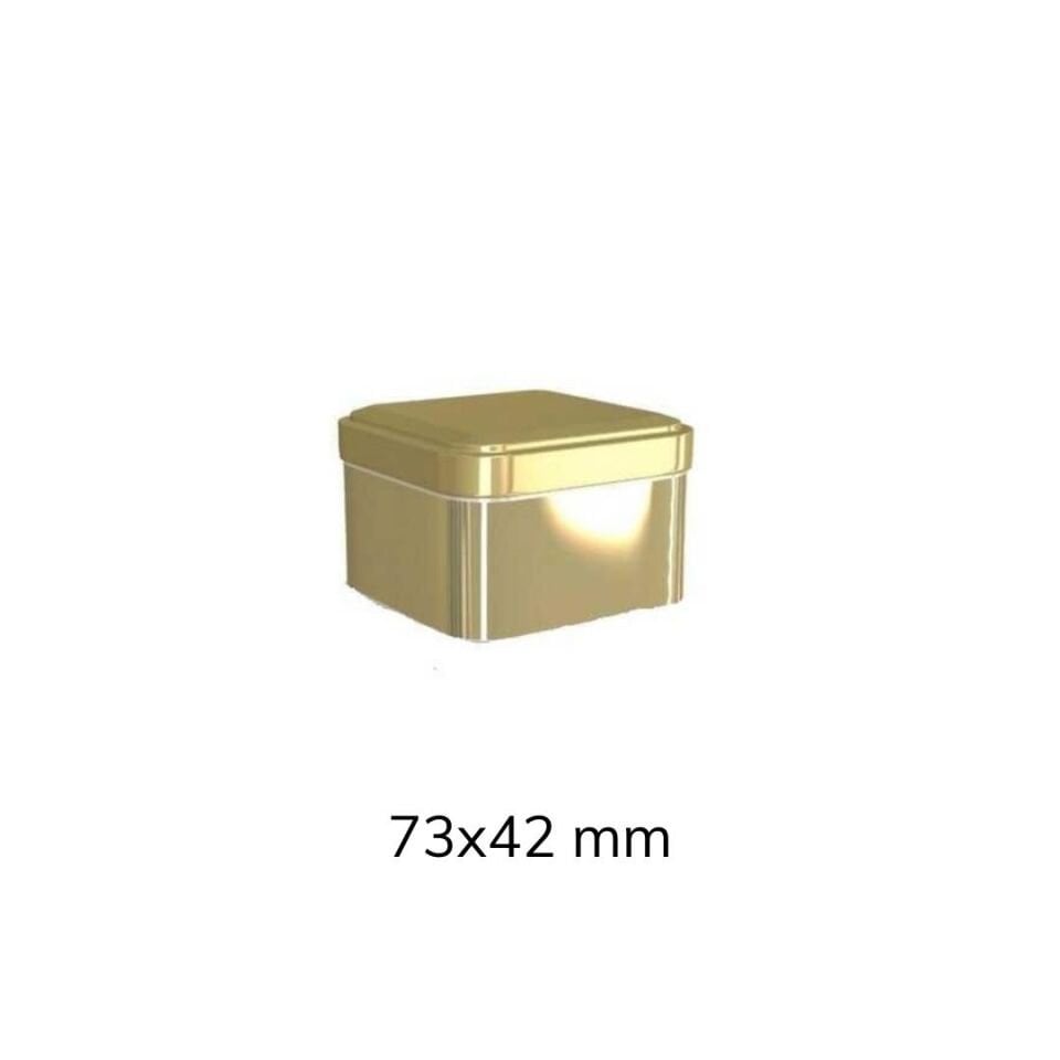 Sarkap 96'lı 73x42 mm Metal Kare Kutu Gold