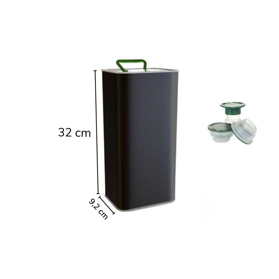 Sarkap 4 L Zeytinyağı Tenekesi - 8 Adet Kolili Mat Siyah