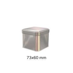 Sarkap 80'li 73x60 mm Metal Kare Kutu Silver