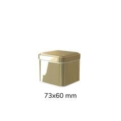 Sarkap 80'li 73x60 mm Metal Kare Kutu Gold