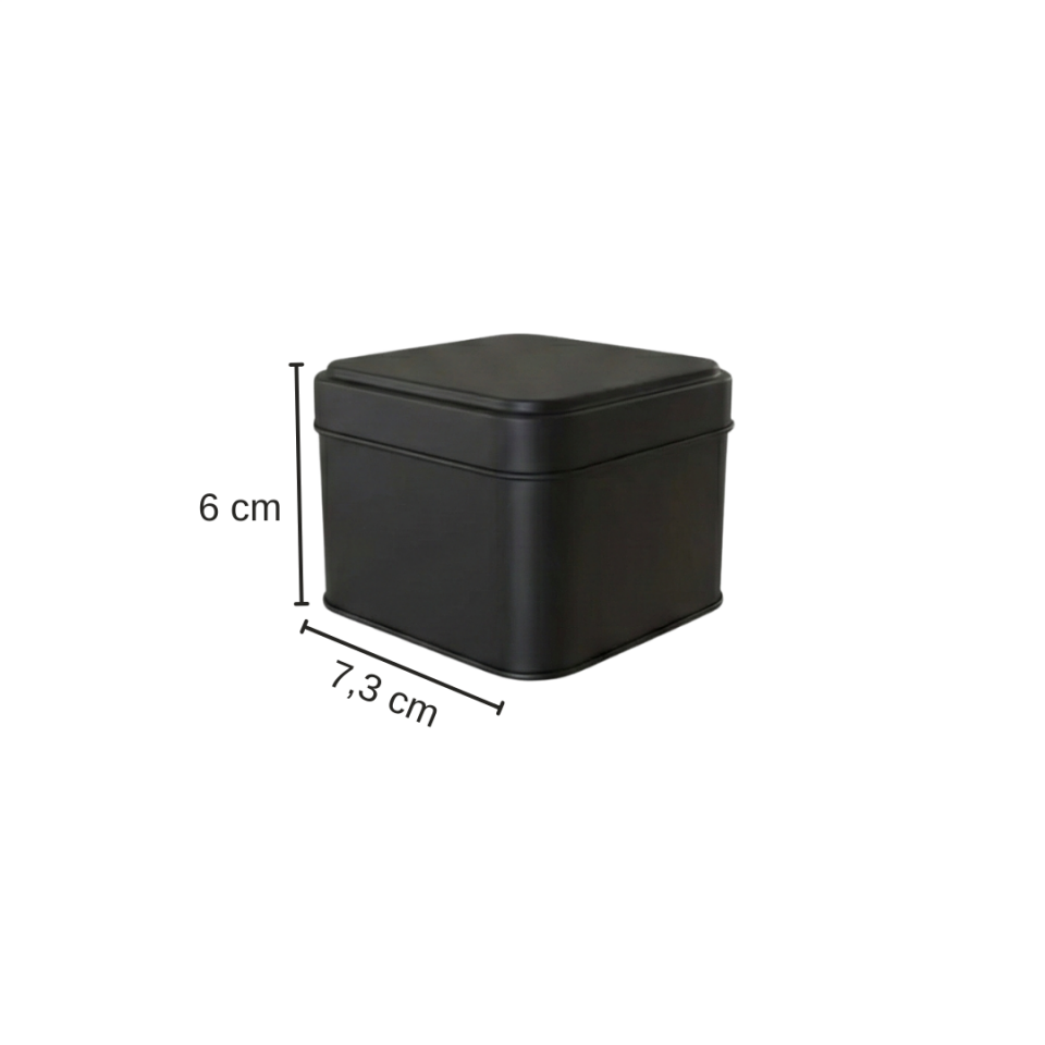 Sarkap 80'li 73x60 mm Metal Kare Kutu Mat Siyah