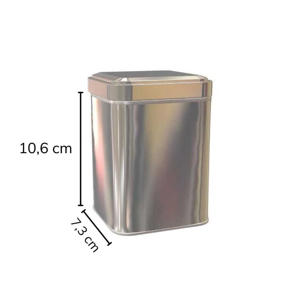 Sarkap 60'lı 73x106 mm Metal Kare Kutu Silver