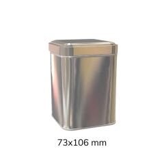 Sarkap 60'lı 73x106 mm Metal Kare Kutu Silver