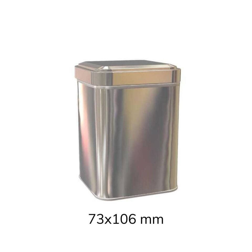 Sarkap 60'lı 73x106 mm Metal Kare Kutu Silver