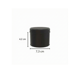 Sarkap 100'lü 73x42 mm Metal Yuvarlak Kutu MatSiyah