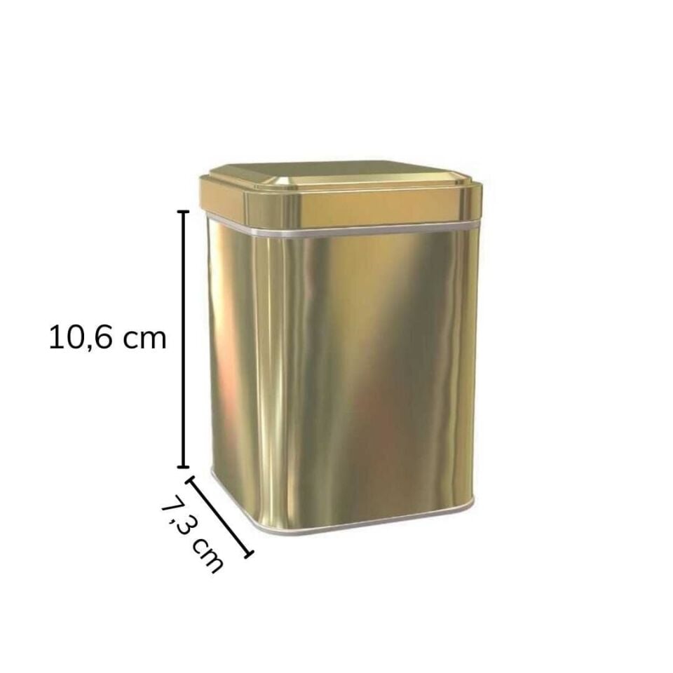 Sarkap 60'lı 73x106 mm Metal Kare Kutu Gold