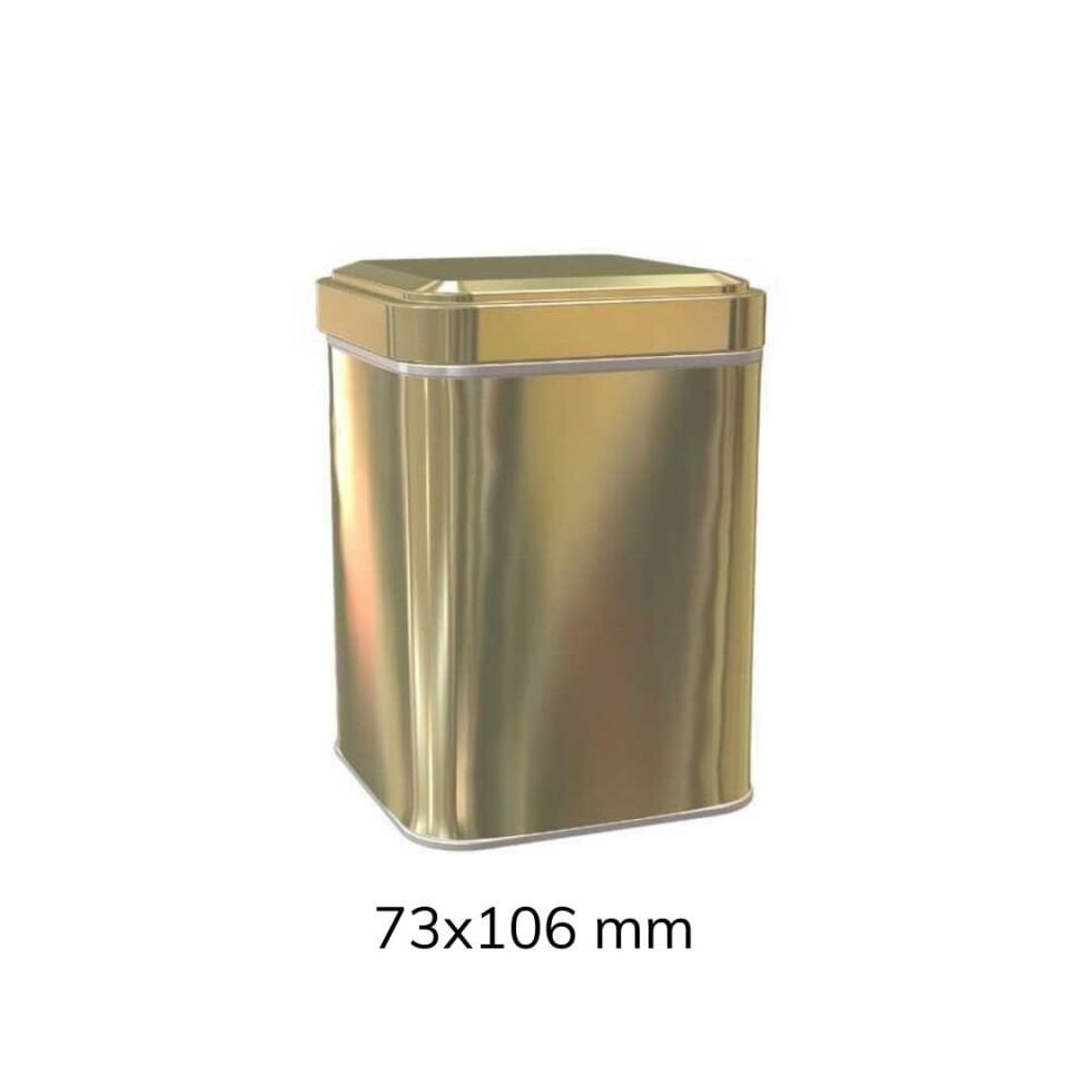 Sarkap 60'lı 73x106 mm Metal Kare Kutu Gold