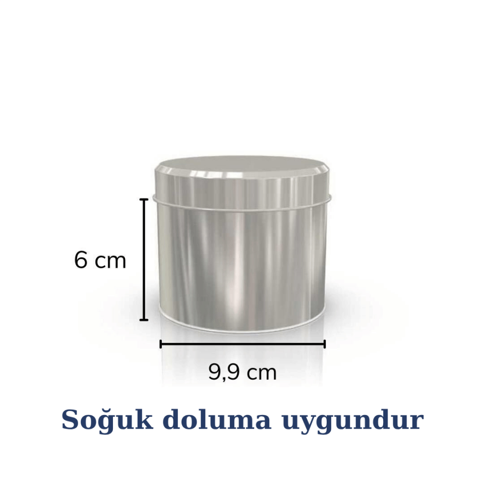 Sarkap 44'lü 99x60 mm Metal Yuvarlak 75-100 Gr Çay&Kahve Kutusu