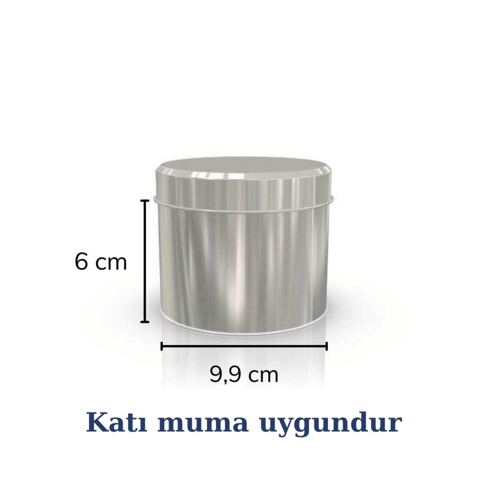 Sarkap 44'lü 99x60 mm Metal Yuvarlak 75-100 Gr Çay&Kahve Kutusu Silver