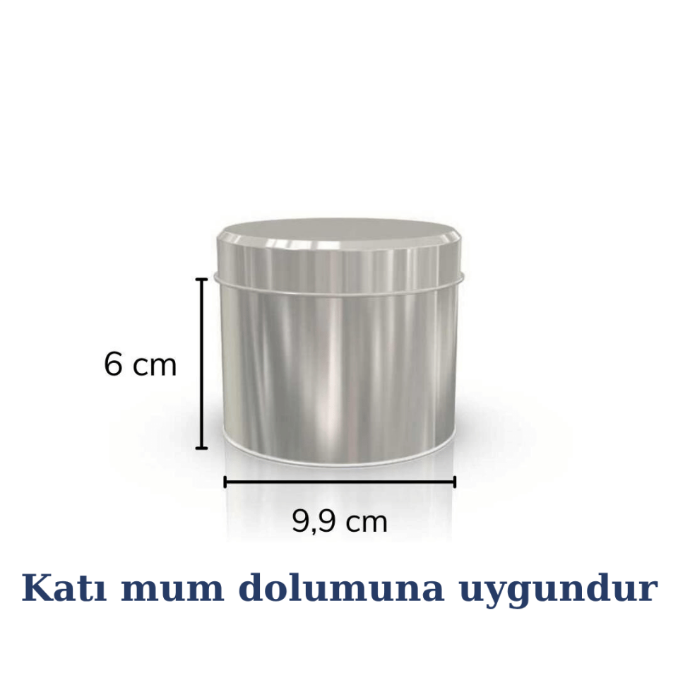 Sarkap 44'lü 99x60 mm Metal Yuvarlak 75-100 Gr Çay&Kahve Kutusu Silver