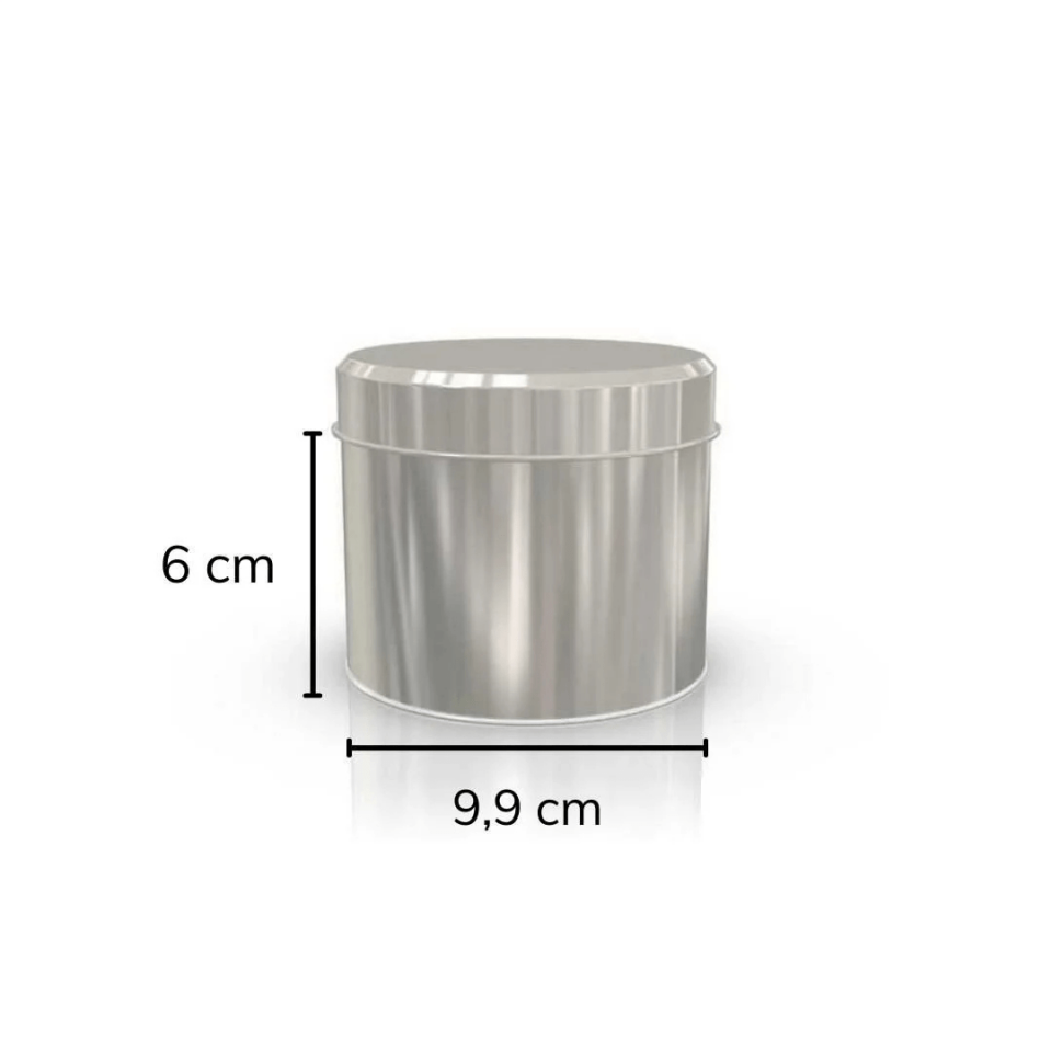Sarkap 44'lü 99x60 mm Metal Yuvarlak Kutu Silver