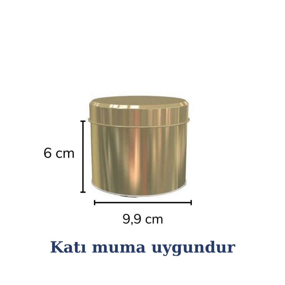 Sarkap 44'lü 99x60 mm Metal Yuvarlak 75-100 Gr Çay&Kahve Kutusu Gold