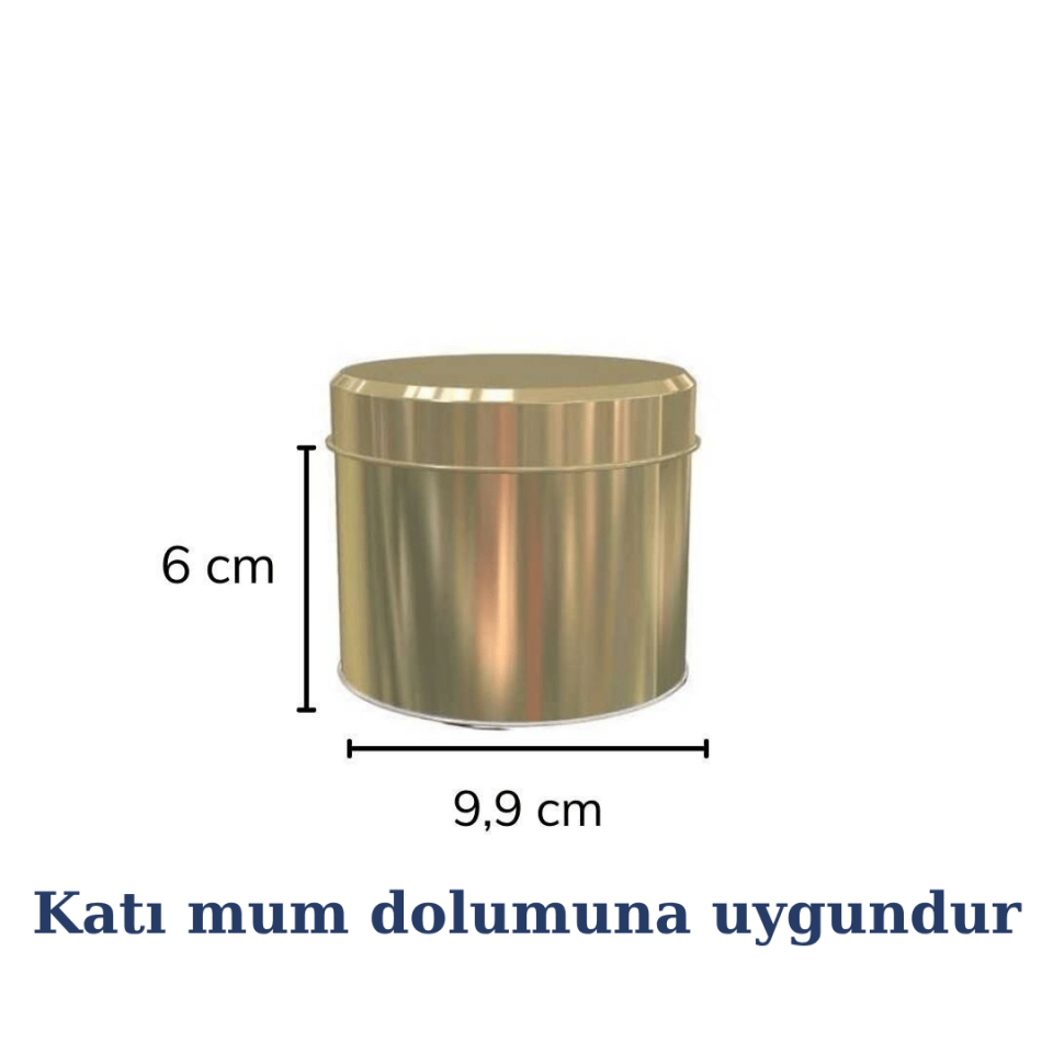Sarkap 44'lü 99x60 mm Metal Yuvarlak 75-100 Gr Çay&Kahve Kutusu Gold