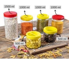 Sarkap 1000 ml Silindir Pet Kavanoz Yeşil