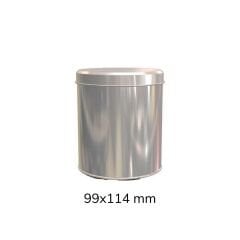 Sarkap 22'li 99x114 mm Metal Yuvarlak Kutu Silver