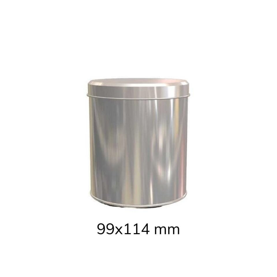 Sarkap 22'li 99x114 mm Metal Yuvarlak Kutu Silver