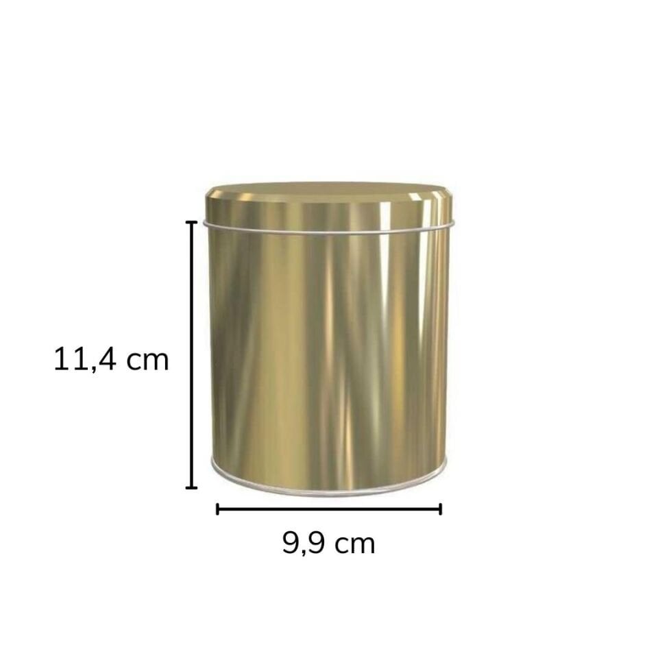 Sarkap 22'li 99x114 mm Metal Yuvarlak Kutu Gold