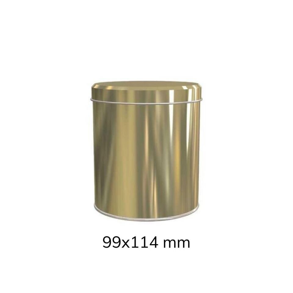 Sarkap 22'li 99x114 mm Metal Yuvarlak Kutu Gold
