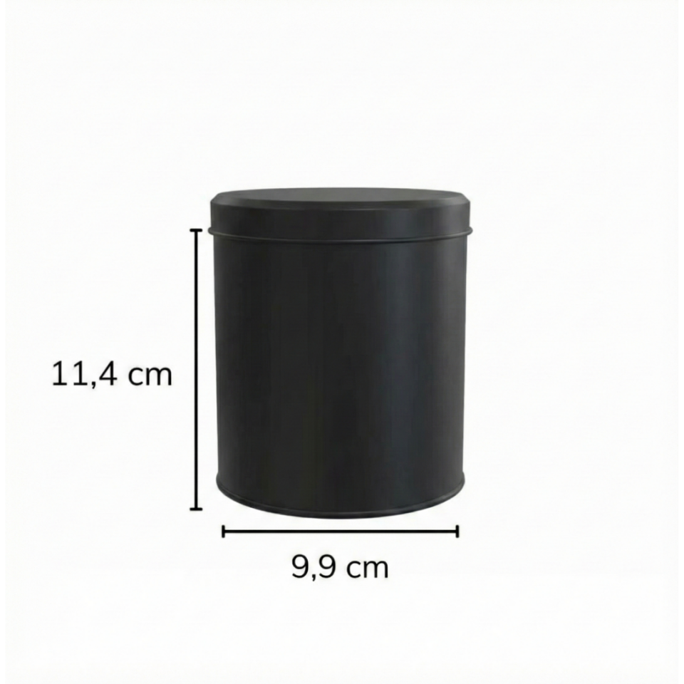Sarkap 22'li 99x114 mm Metal Yuvarlak Kutu Mat Siyah