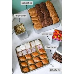 Sarkap 73x42 mm Metal Kare Kutu Silver