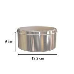 Sarkap 24'lü 133x60 mm Metal Yuvarlak Kutu Silver