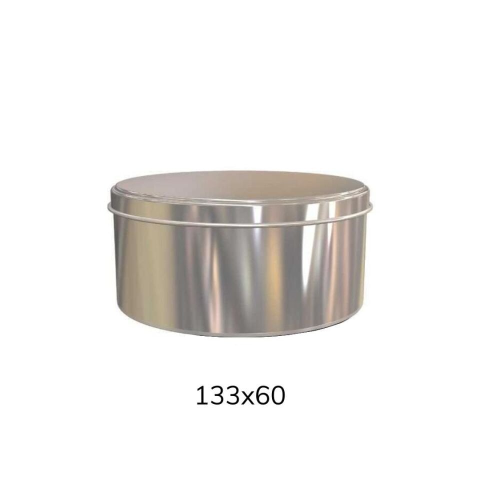 Sarkap 24'lü 133x60 mm Metal Yuvarlak Kutu Silver