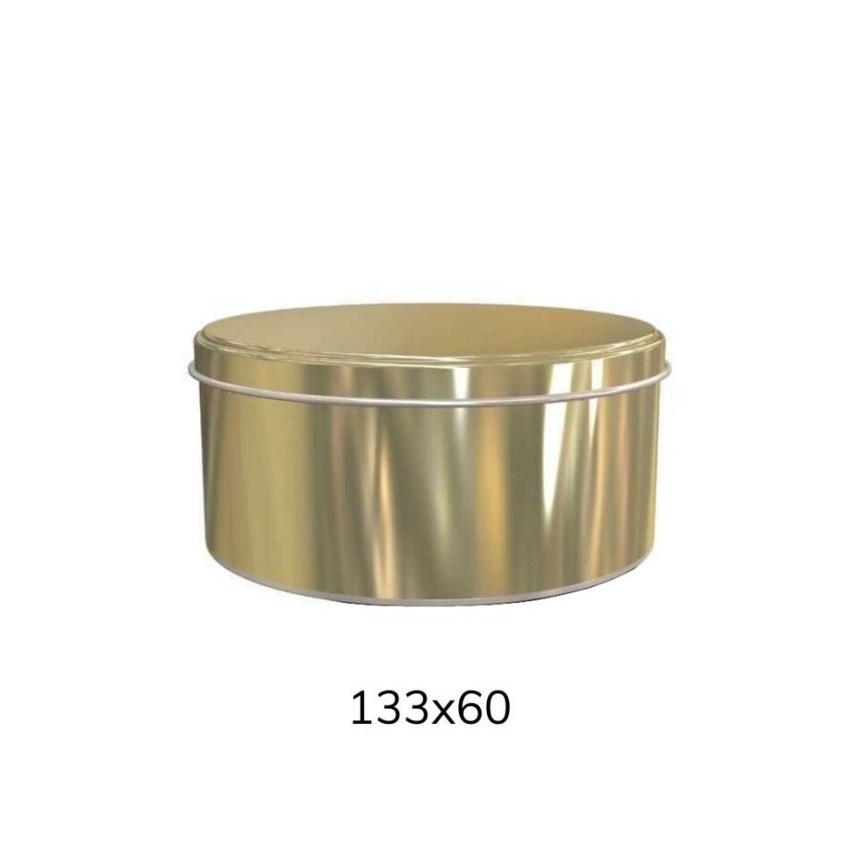 Sarkap 24'lü 133x60 mm Metal Yuvarlak Kutu Gold