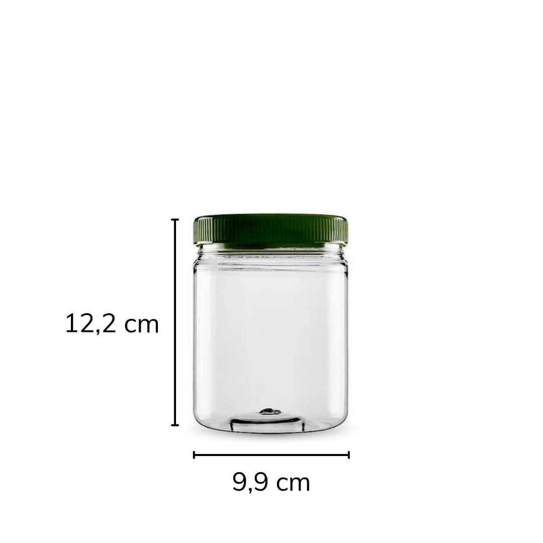 Sarkap 750 ml 847 Adet Paletli Silindir Pet Kavanoz YeşikKapaklı