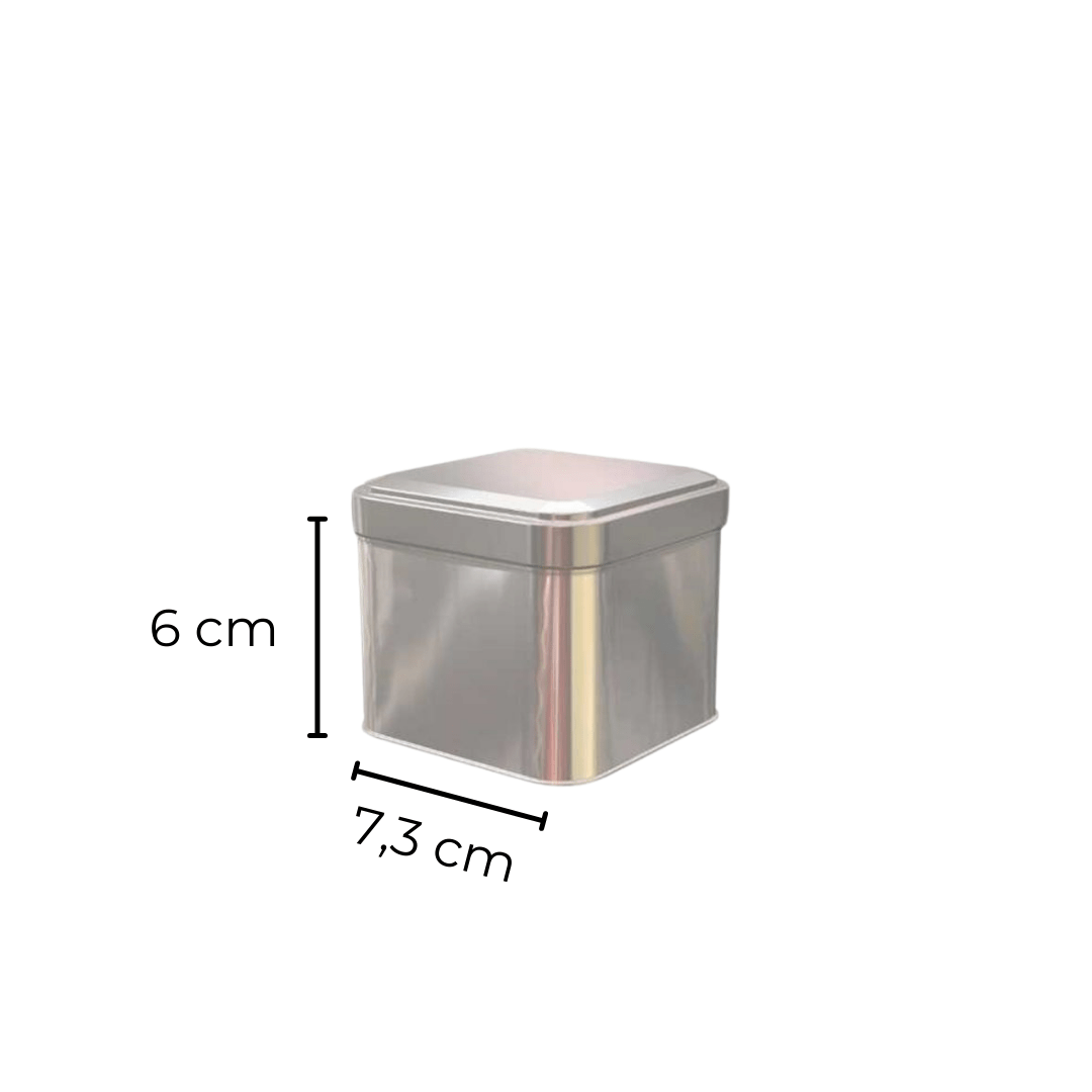 Sarkap 73x60 mm Metal Kare Kutu Silver