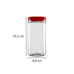 Sarkap 1000 ml 847 Adet Paletli Silindir Pet Kavanoz KIRMIZIKAPAK